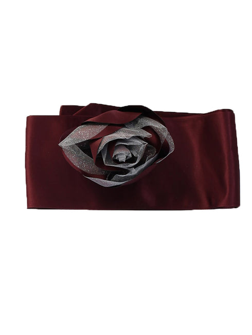 Lito Girls Multi Colors Satin Flower Embellished Special Occasion Sash 3M-12Y - SophiasStyle.com